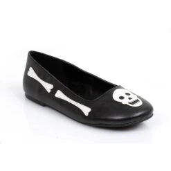 Bones And Skull Ballet Flats 7 Bones And Skull Ballet Flats -Be Wicked 013 Bones blk