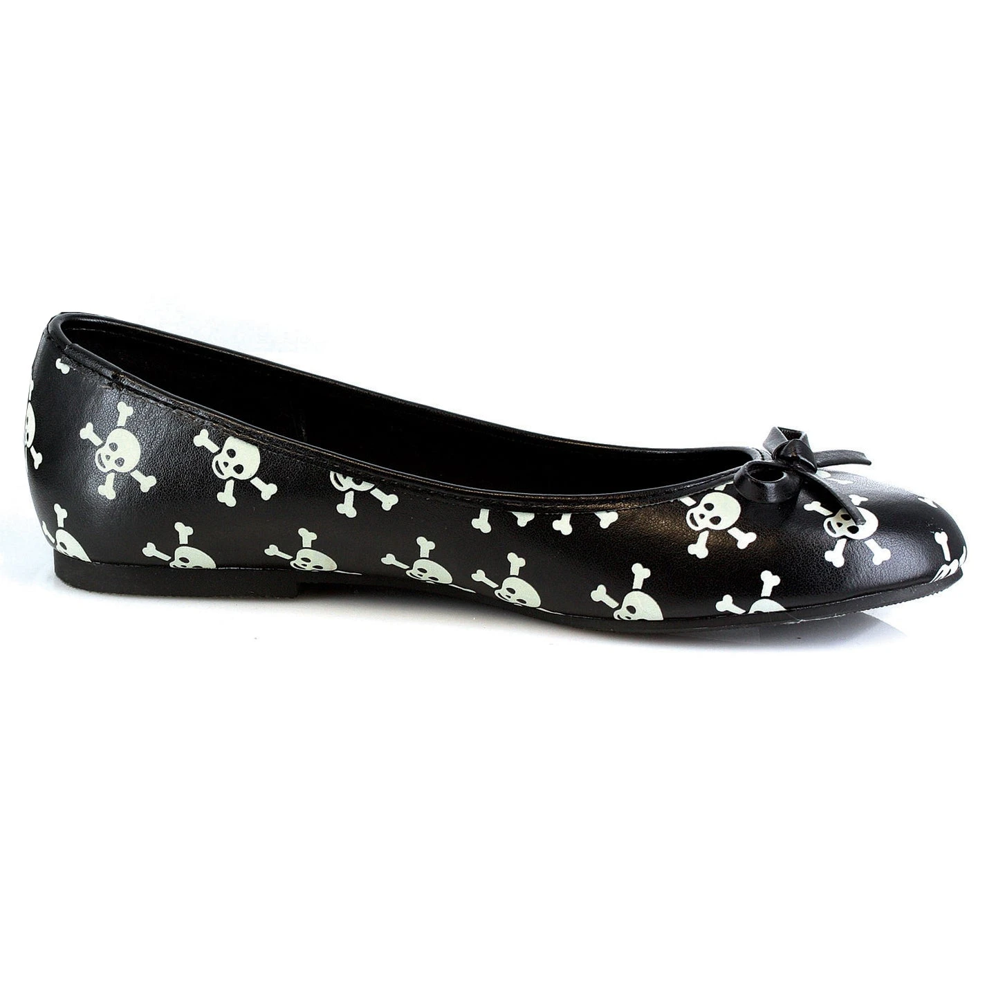Glow In The Dark Skull Ballet Flat. Women 3 Glow In The Dark Skull Ballet Flat. Women