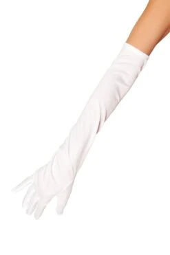 Stretch Satin Gloves -Be Wicked 10104 White