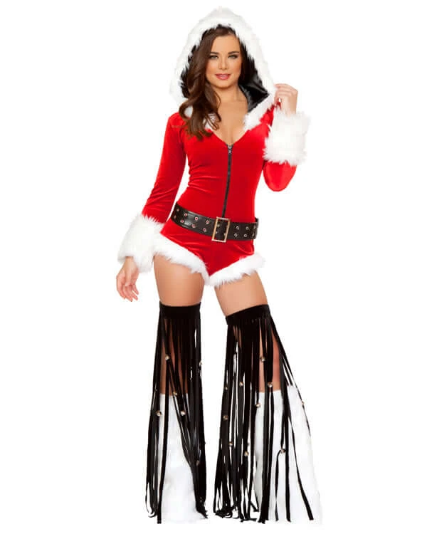 Jingle Bell Black Fringe Leggings 4 Jingle Bell Black Fringe Leggings - Image 2