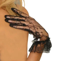 Lace Wrist Length Gloves