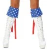 Red White And Blue Boot Cuffs 2 Red White And Blue Boot Cuffs -Be Wicked 1454B