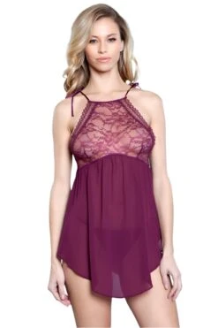 Be Wicked Alana Chemise Burgundy