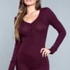 Be Wicked Nala Romper Burgundy 1 Be Wicked Nala Romper Burgundy -Be Wicked 1882 BY front web 690480