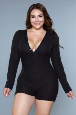 Be Wicked Casey Romper Black 10 Be Wicked Casey Romper Black -Be Wicked 1883 black plus front web 648158