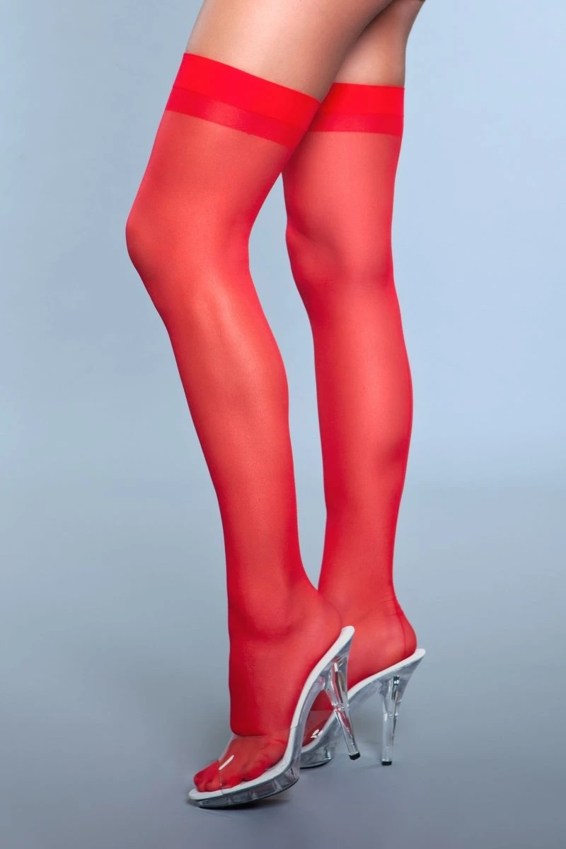 Be Wicked Favorite Day Thigh Highs Red 4 Be Wicked Favorite Day Thigh Highs Red - Image 2