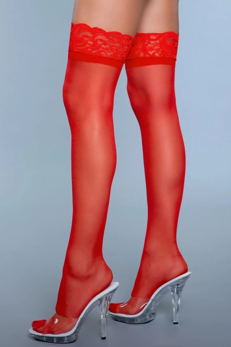 Be Wicked Keep A Secret Thigh Highs Red 4 Be Wicked Keep A Secret Thigh Highs Red - Image 2