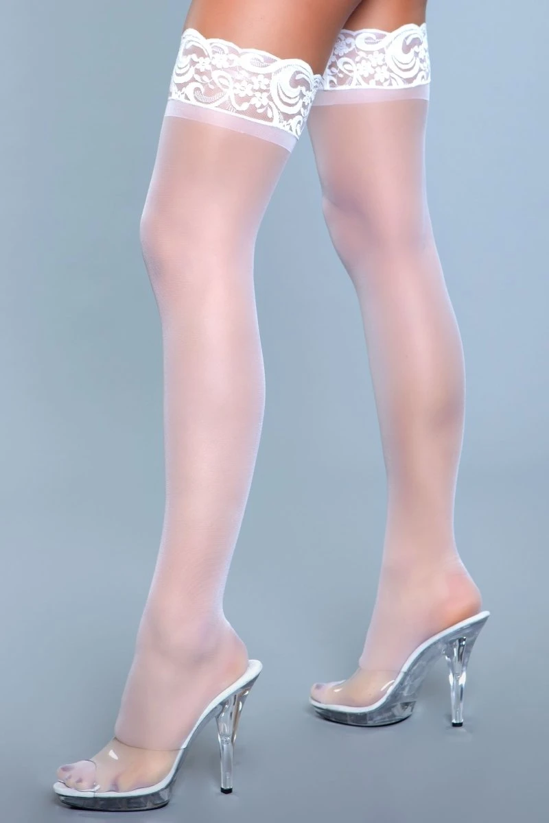 Be Wicked Lace Over It Thigh Highs White 3 Be Wicked Lace Over It Thigh Highs White
