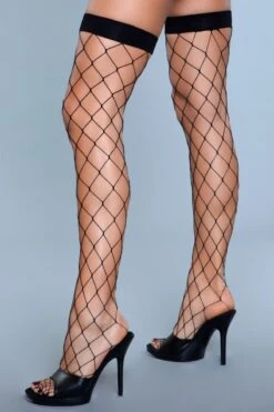 Be Wicked Caught In My Trap Thigh Highs Black