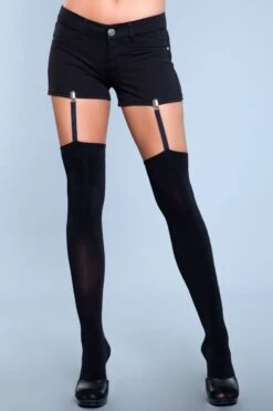 Be Wicked Hanging On Clip Garter Thigh Highs