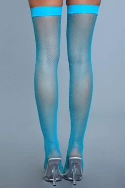 Be Wicked Nylon Fishnet ThighTurquoise 7 Be Wicked Nylon Fishnet ThighTurquoise -Be Wicked 1931 TURQ back web 649283