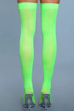 Be Wicked Opaque Nylon Thigh Highs Neon Green 7 Be Wicked Opaque Nylon Thigh Highs Neon Green -Be Wicked 1932 NEONG back web 952718