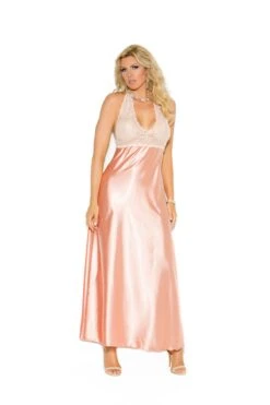 Peach Gown Plus Size