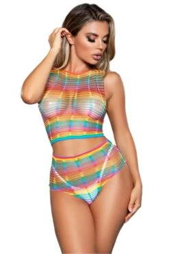Be Wicked Bare It All Rainbow Bodystocking