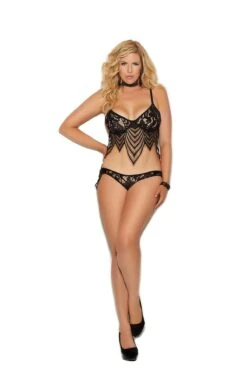 Romantic Bra Set Plus Size 12 Romantic Bra Set Plus Size -Be Wicked 3068x f black