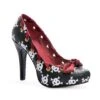 Closed Toe Pump With Skulls -Be Wicked 400 AHOY BLKP