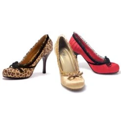 Satin Pump With Velvet Bow