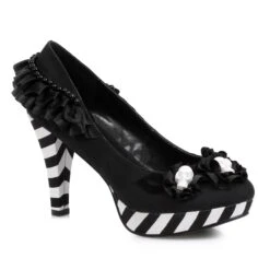 Flower With Skull Pump -Be Wicked 414 DIA BLKW