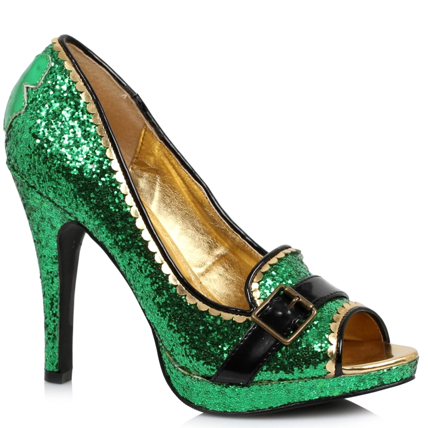 Green GlitterPeep-Toe Pump 3 Green GlitterPeep-Toe Pump