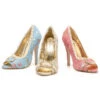 4.5 Decorative Fabric Peep-Toe W/Rhinestones 1 4.5 Decorative Fabric Peep-Toe W/Rhinestones -Be Wicked 418 TORI