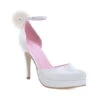 Closed Toe White Shoe With Strap 1 Closed Toe White Shoe With Strap -Be Wicked 420 COTTONTAIL