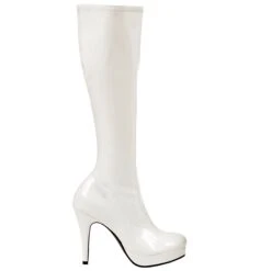 High Heel Knee High Gogo Boot 5 High Heel Knee High Gogo Boot -Be Wicked 421 GROOVE WHT