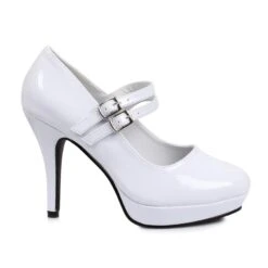 Double Strap Mary Jane -Be Wicked 421 Jane wht