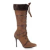 Knee High Boot With Fur 2 Knee High Boot With Fur -Be Wicked 433 VIKING BRWN