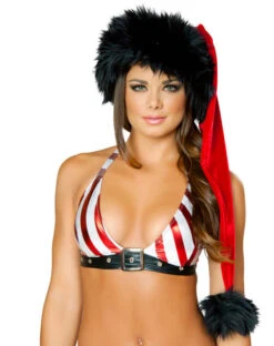 Deluxe Red And Black Santa Hat