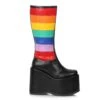 Chunky Heel Platform Rainbow Boot 2 Chunky Heel Platform Rainbow Boot -Be Wicked 500 JADA blk