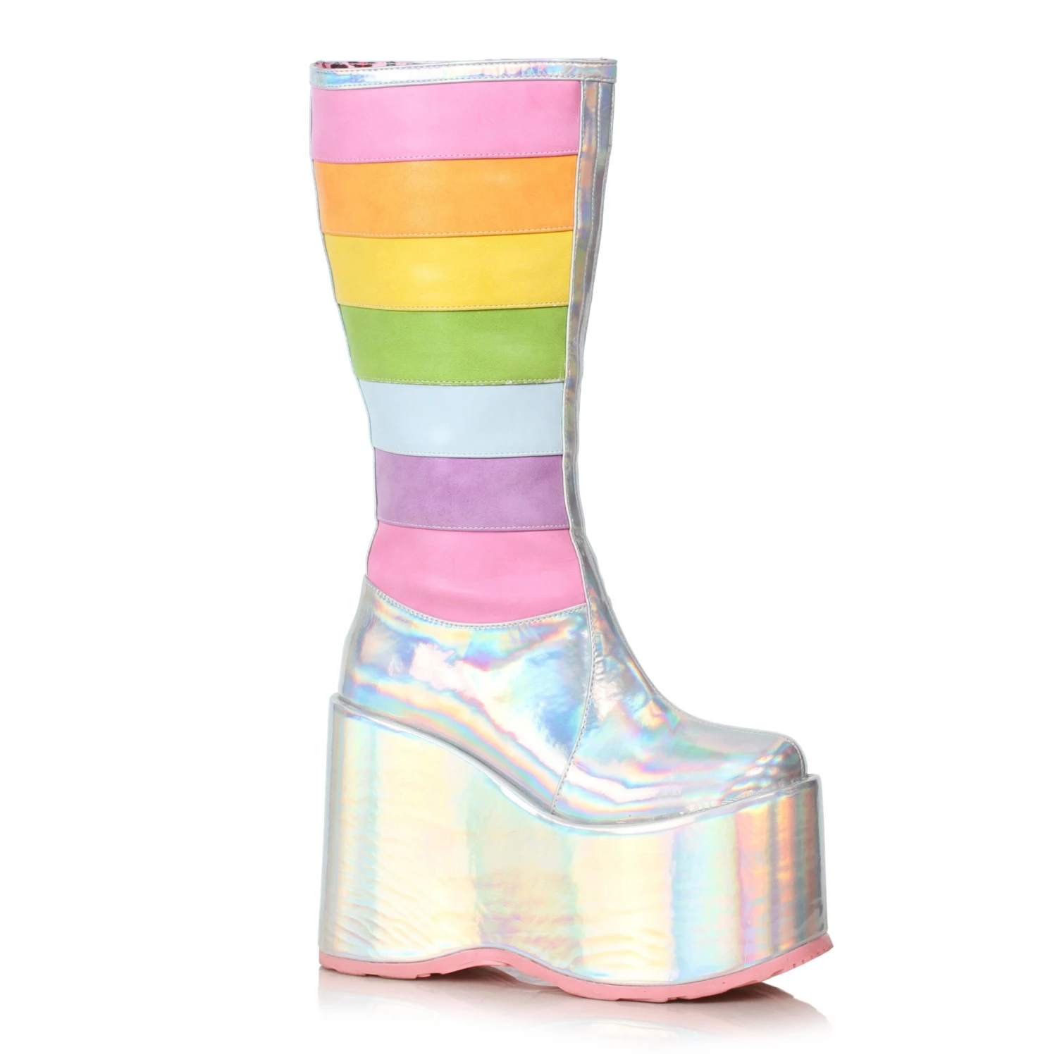 Chunky Heel Platform Rainbow Boot 4 Chunky Heel Platform Rainbow Boot - Image 2