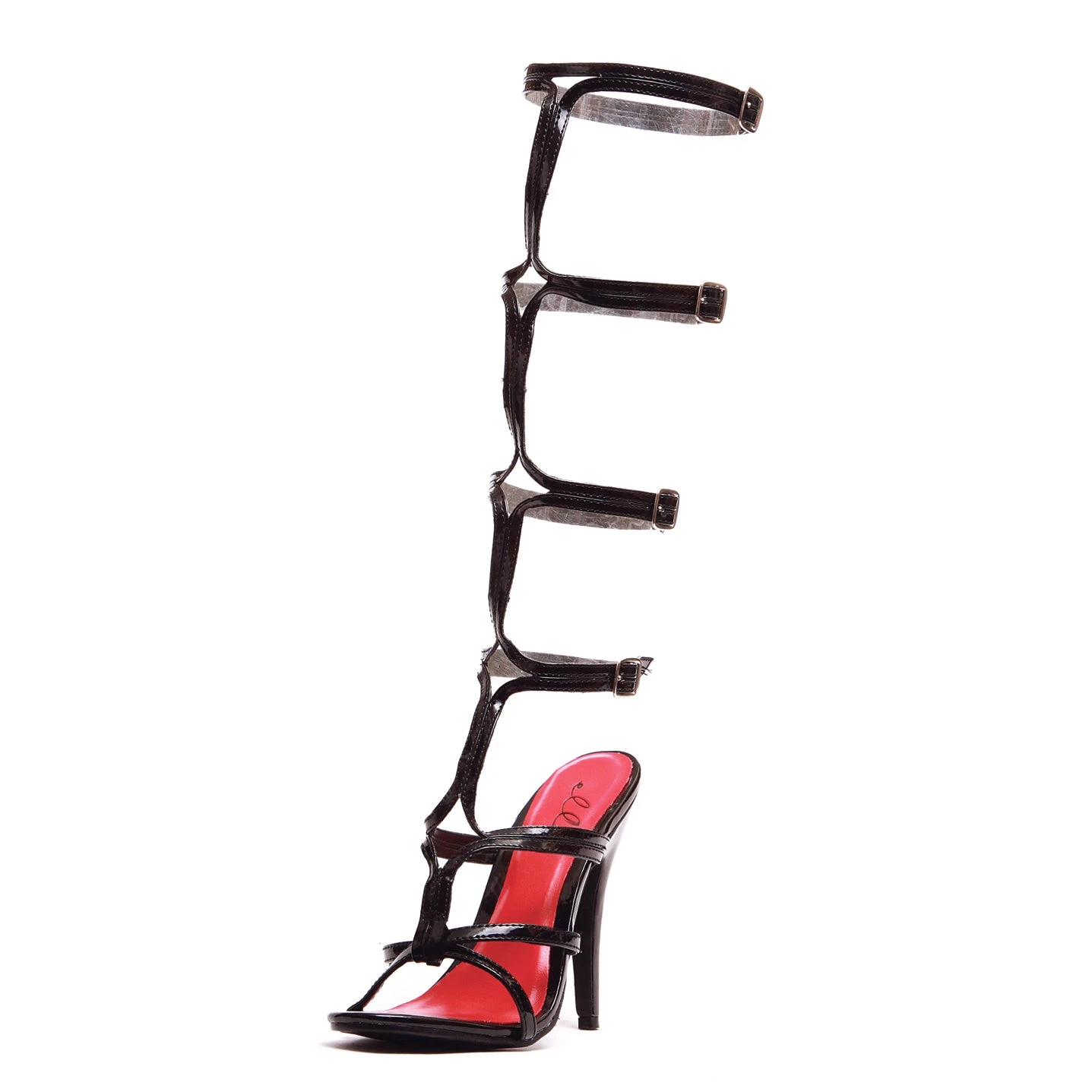 5 Heel Knee High Strap Up Sandal 4 5 Heel Knee High Strap Up Sandal - Image 2