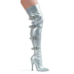 5 Heel Stretch Thigh Boot With Buckles & Innerzipper 9 5 Heel Stretch Thigh Boot With Buckles & Innerzipper -Be Wicked 511 Buckleup Slv