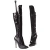5 Heel Knee Boot With Whip -Be Wicked 511 Saddie