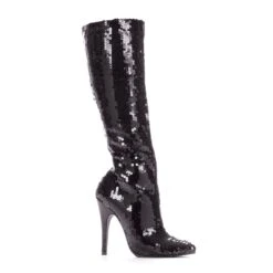 5 Heel Sequins Knee Boot 7 5 Heel Sequins Knee Boot -Be Wicked 511 TIN BLK
