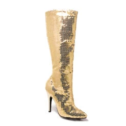 5 Heel Sequins Knee Boot 8 5 Heel Sequins Knee Boot -Be Wicked 511 TIN GLD