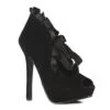 5 Bootie W/satin Ruffleand Tie 2 5 Bootie W/satin Ruffleand Tie -Be Wicked 517 CLAISSA blk