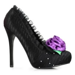 5 Satin Pump With Flower And Rhinestone Decor. Women 9 5 Satin Pump With Flower And Rhinestone Decor. Women -Be Wicked 517 PENELOPE blk