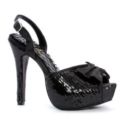 5 Sandal With Sequins And Ankle Strap