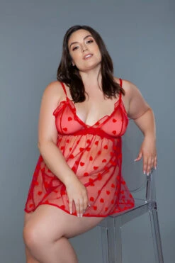 Be Wicked Red Hearts Valentine Babydoll 12 Be Wicked Red Hearts Valentine Babydoll -Be Wicked 527765e7796dc8b48