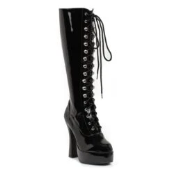 5 Heel Stretch Knee Boot With Innerzipper 6 5 Heel Stretch Knee Boot With Innerzipper -Be Wicked 557 GINA BLK