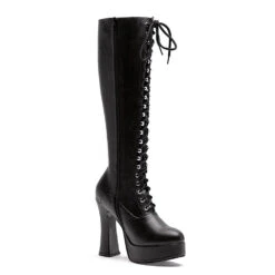 5 Heel Stretch Knee Boot With Innerzipper 7 5 Heel Stretch Knee Boot With Innerzipper -Be Wicked 557 GINA BLKP