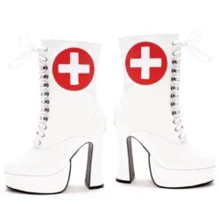 5.5 Heel Ankle Nurse Boot With Inner Zipper