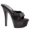 6 Sandal With Lace And Rhinestones 2 6 Sandal With Lace And Rhinestones -Be Wicked 601 Gloria blk