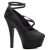6 HeelWith Pleated Satin And Ankle Strap 1 6 HeelWith Pleated Satin And Ankle Strap -Be Wicked 601 JUDITH blk