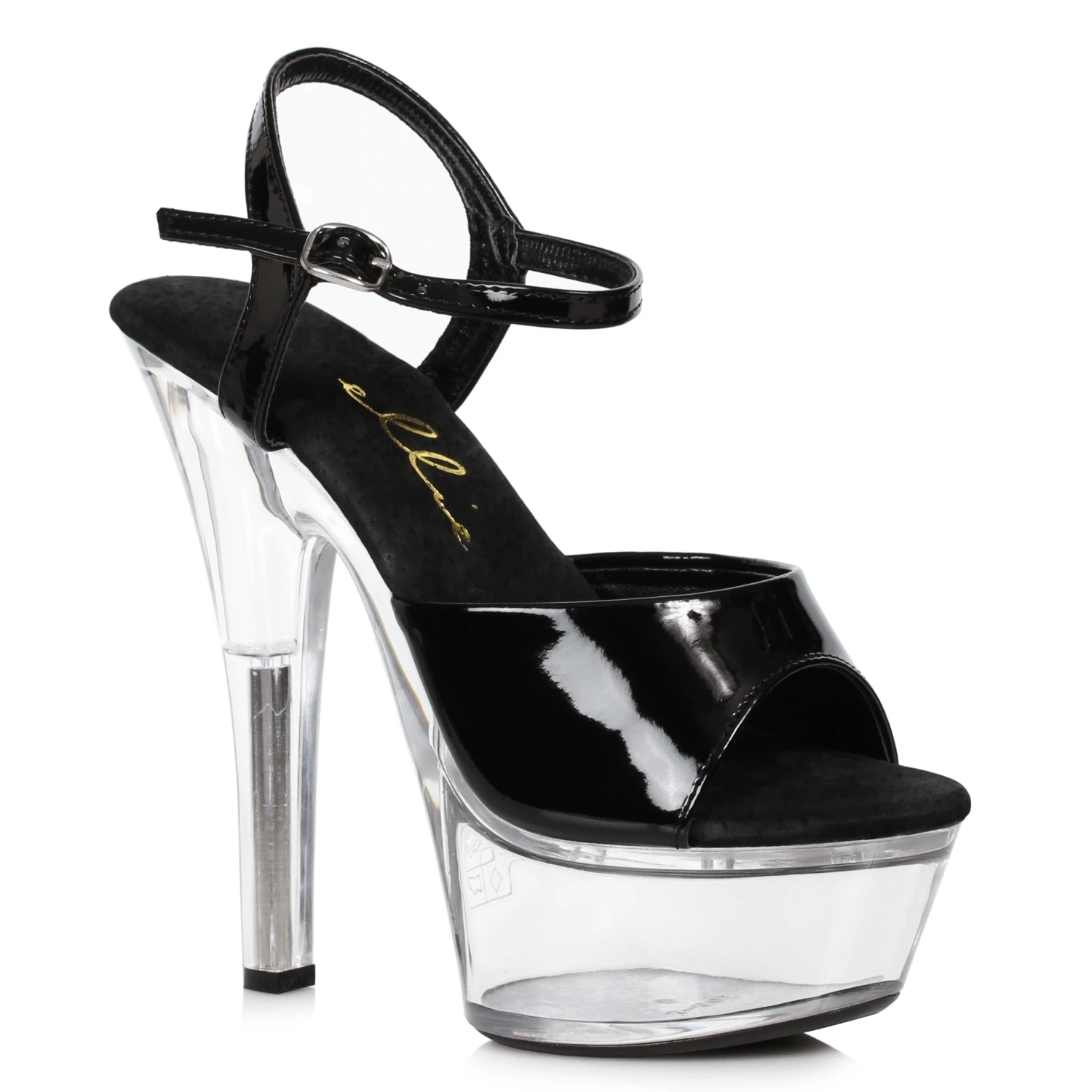 6 Heel Sandal With Clear Bottom 4 6 Heel Sandal With Clear Bottom - Image 2