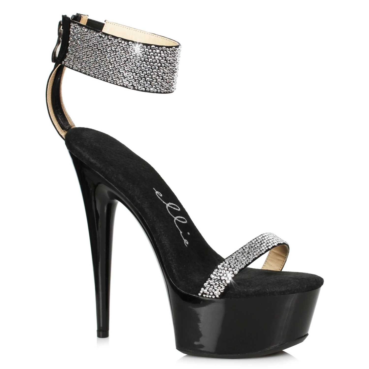 6 Stiletto With Rhinestone Strap 3 6 Stiletto With Rhinestone Strap