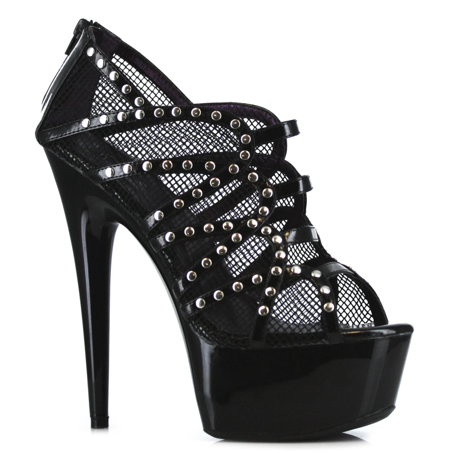 6 Peeptoe Mesh Bootie With Mezzo Detial 4 6 Peeptoe Mesh Bootie With Mezzo Detial - Image 2