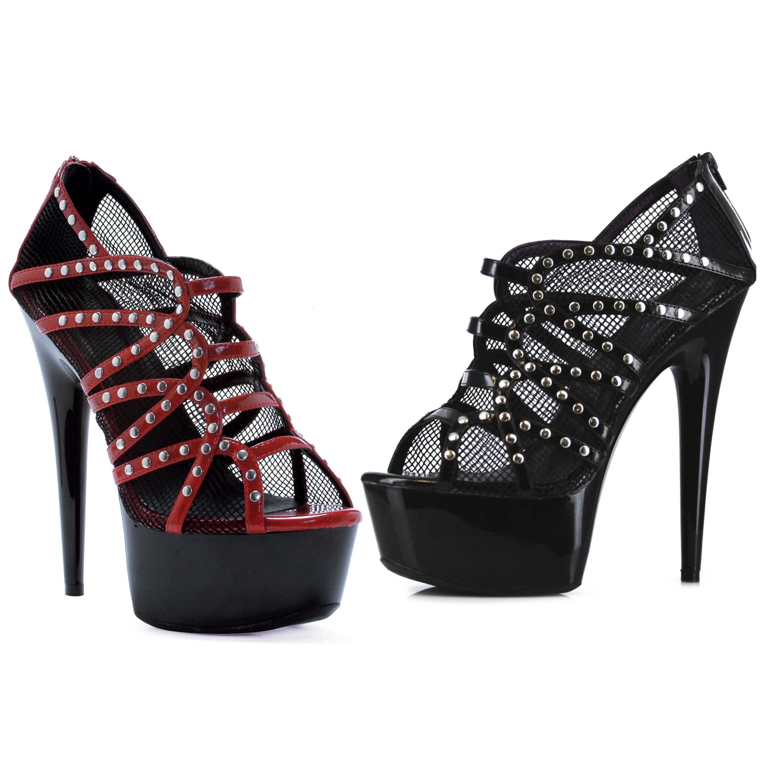 6 Peeptoe Mesh Bootie With Mezzo Detial 3 6 Peeptoe Mesh Bootie With Mezzo Detial