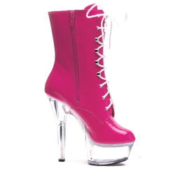 6 Pointed Stiletto Ankle Boot With Inner Zipper 8 6 Pointed Stiletto Ankle Boot With Inner Zipper -Be Wicked 609 DIANA fush